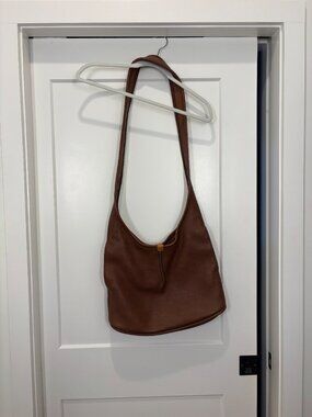 UGG Saddle Brown Dark Auburn Pebble Leather Shoulder Hobo Large Slouchy Bag